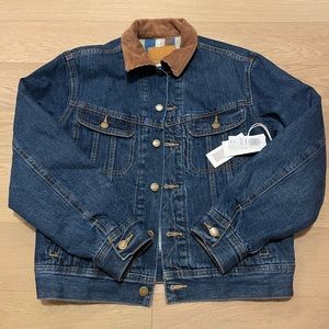 Aritzia Denim Forum Denim Jacket with Corduroy Collar